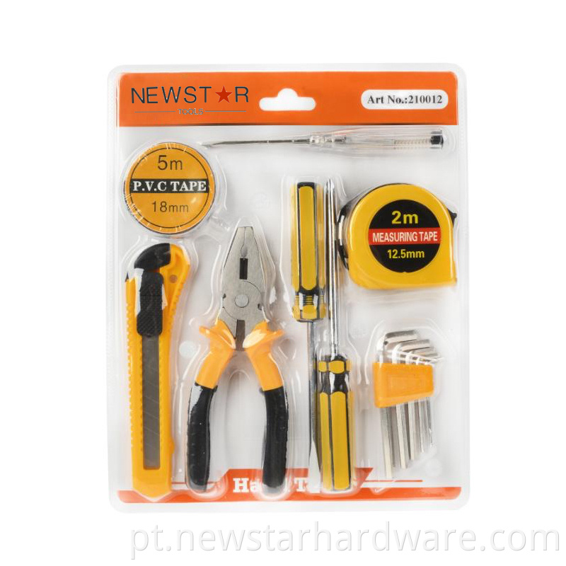 hand tool set in blister